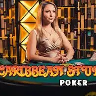 Caribbean Stud Poker online game logo by Evolution on sgcasino-gr.gr