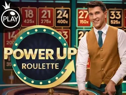 Power UP Roulette online game logo by Pragmatic Play on sgcasino-gr.gr